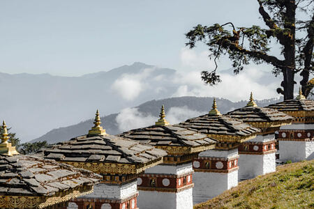 Dochula Pass (between Thimphu and Punakha or Gangtey) at Amankora Punakha hotel bhutan