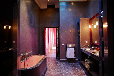 Extra Large room BATHROOM at riad el fenn hotel morocco