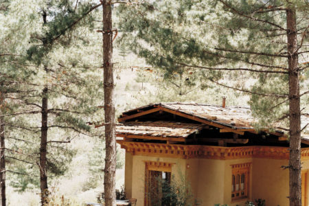 one bed villa entrance at umo paro hotel by como bhutan