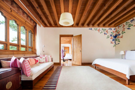 como villa bedroom at umo paro hotel by como bhutan