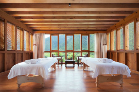 double treatment room at uma punakha hotel bhutan