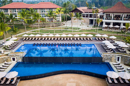pool aerial at anantara peace haven resort sri lanka