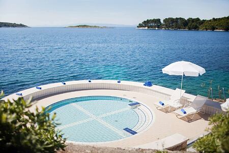 Outside pool at Hotel Odisej Croatia