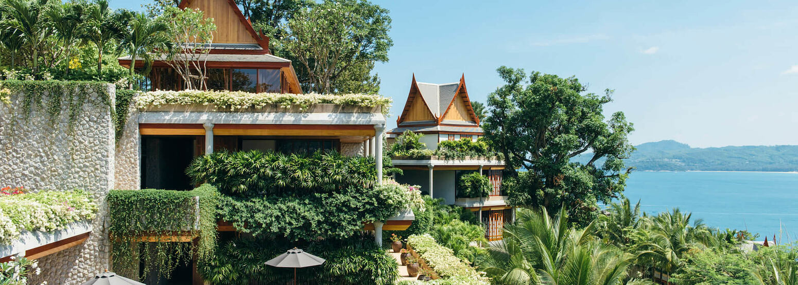 villa exterior at amanpuri hotel phuket