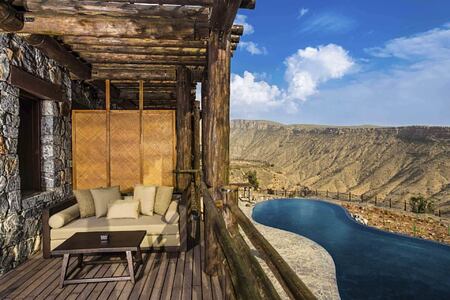 balcony at alila jabel akhdar resort oman