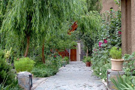 gardens at Kasbah du Toubkal hotel morocoo