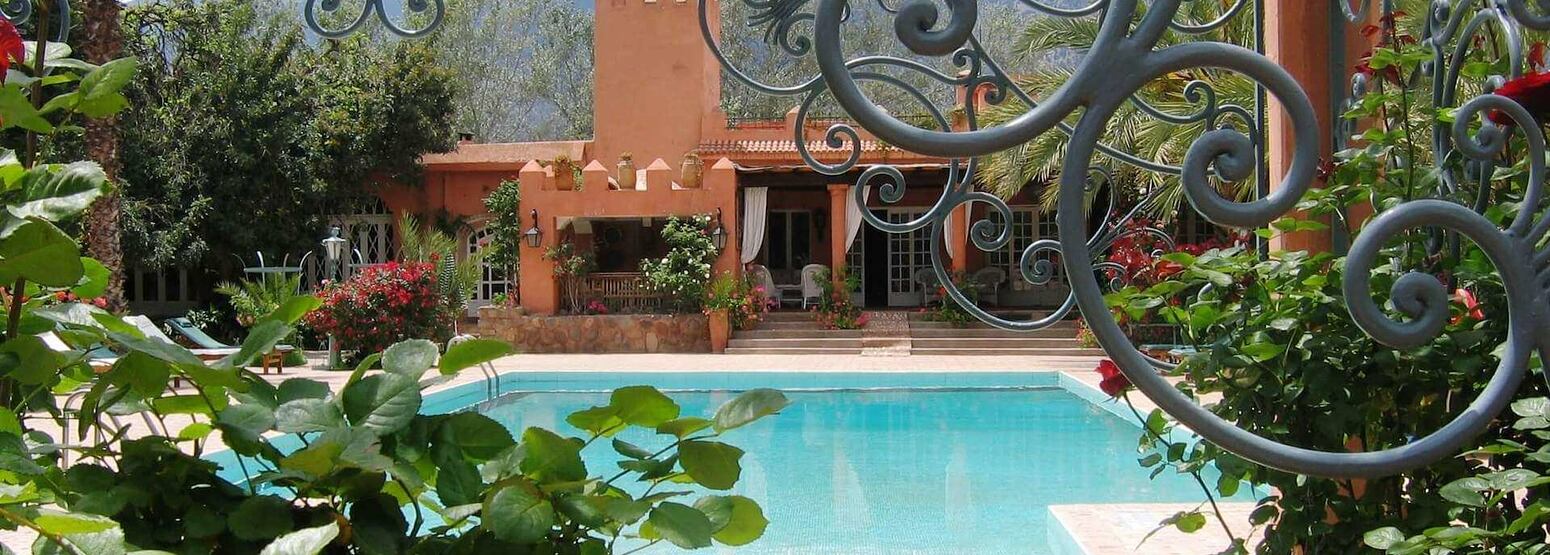 pool at la roseraie hotel morocco