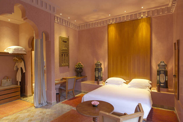 maison guest bedroom at amanjena resort morocco