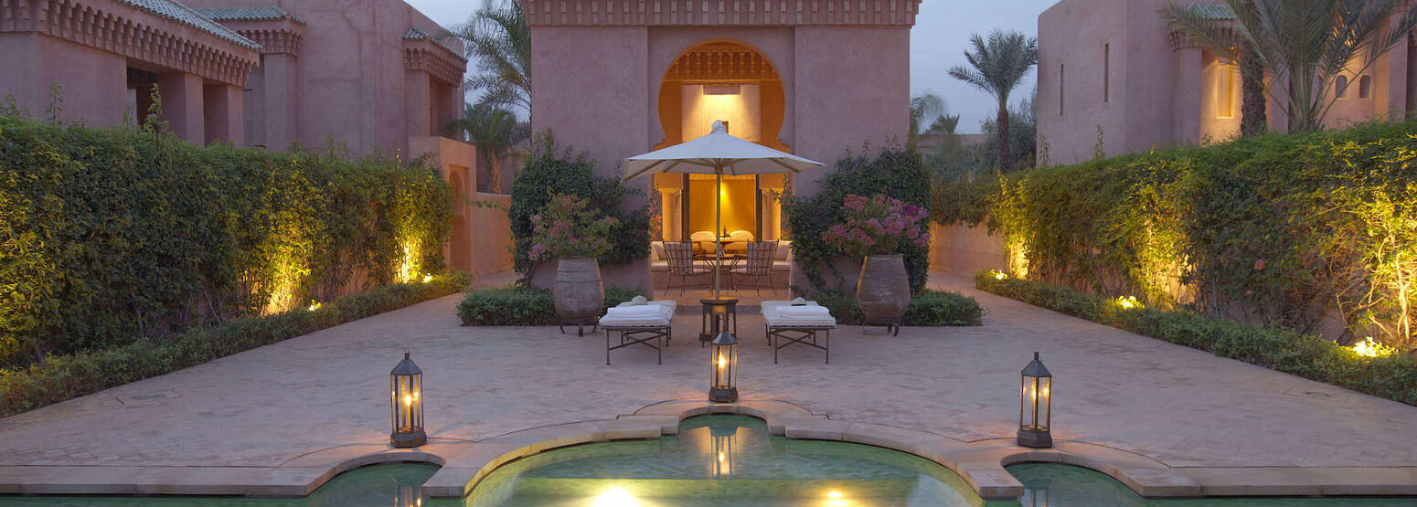 pavillion piscine private pool at amanjena resort morocco