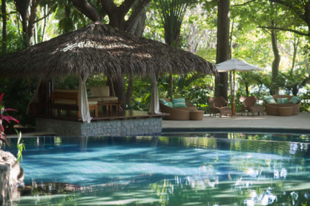 pool and palapa at flor blanca resort costa rica