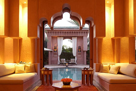 suite with pool at amanjena resort morocco