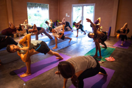 yoga class at navutu dreams resort cambodia