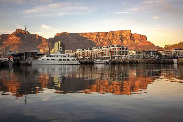 View across the harbour of Cape Grace Hotel South Africa