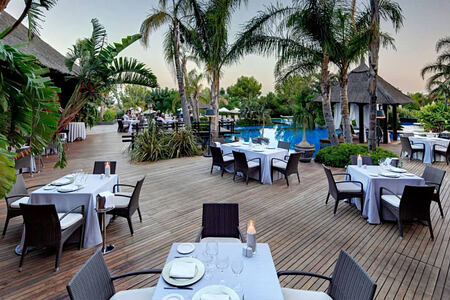 Outdoors at the Island restaurant at Asia Gardens Hotel Spain