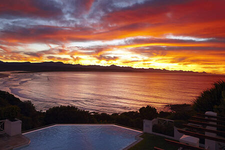 sunset view at the plettenberg South Africa