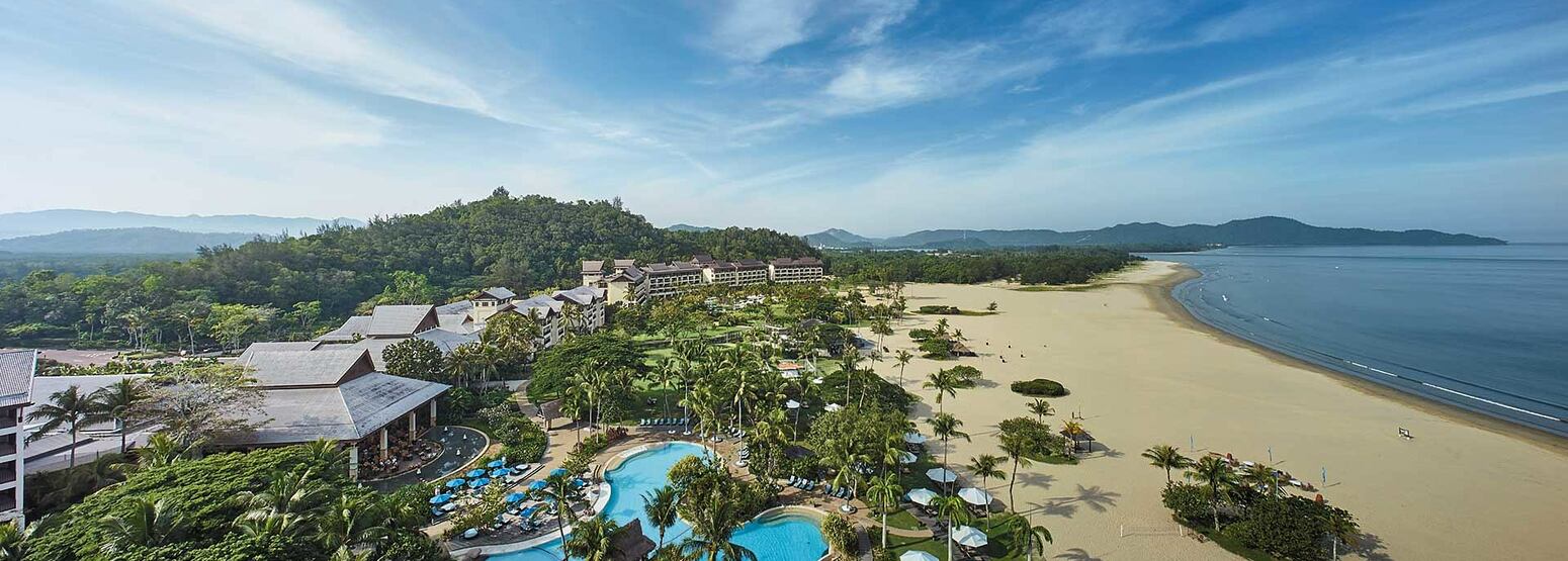 Aerial view of Shangri la Rasa Ria Borneo Malaysia