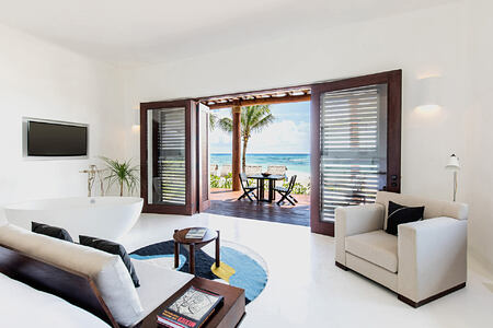 Beach Suite Interior at Esencia Mayan Riviera Mexico