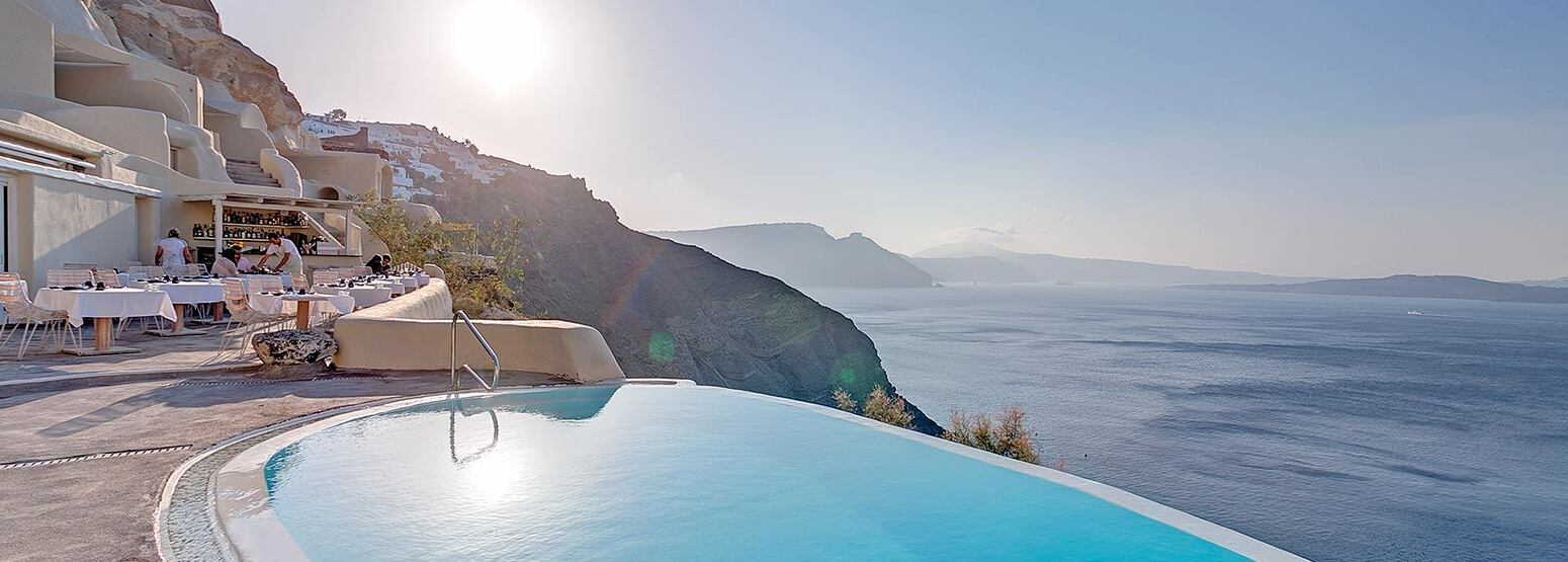 Infinity Pool at Vedema Santorini Greece