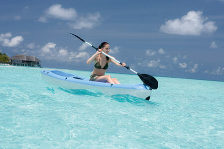 Kayaking at Constance Moofushi Maldives