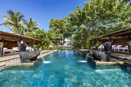 Spa main pool at Shanti Maurice Mauritius
