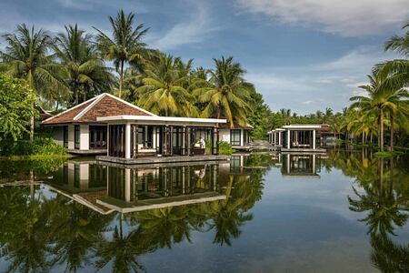 Villa and lake at The Nam Hai Vietnam