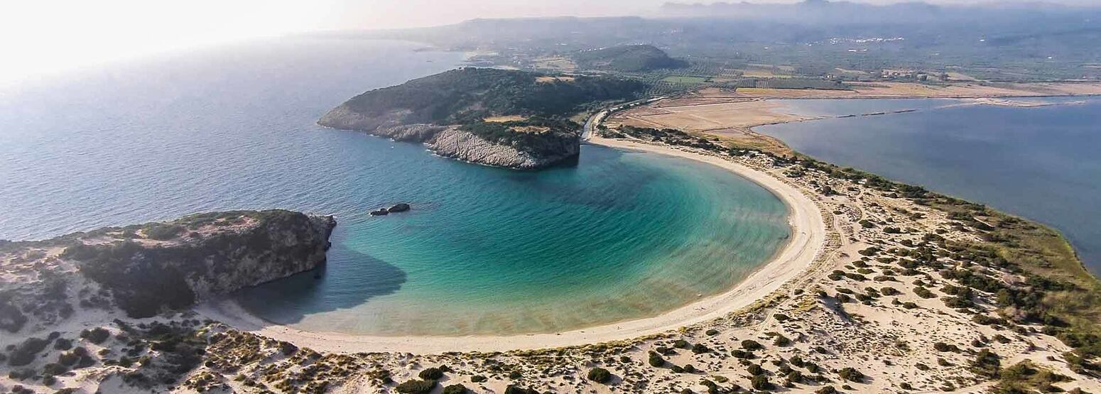 Voidokilia Beach at Romanos Costa Navarino Greece