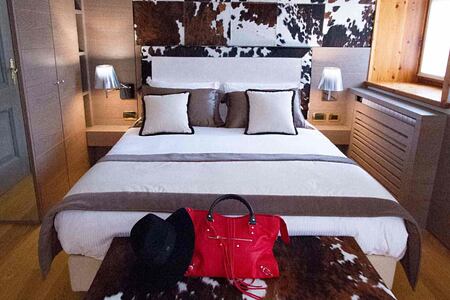 Cowhide Bedroom at Hotel Ambra Italy