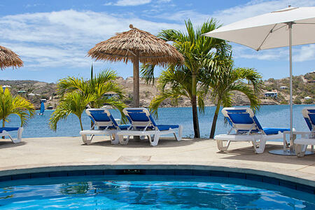 Royal Suite plunge pool at St James Club and Villas Antigua