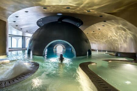 Unique spherical indoor pool at Euphoria retreat Greece