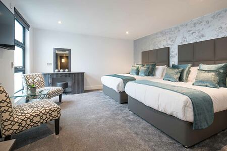 View of a Premier Double Bedroom at The Glass House UK